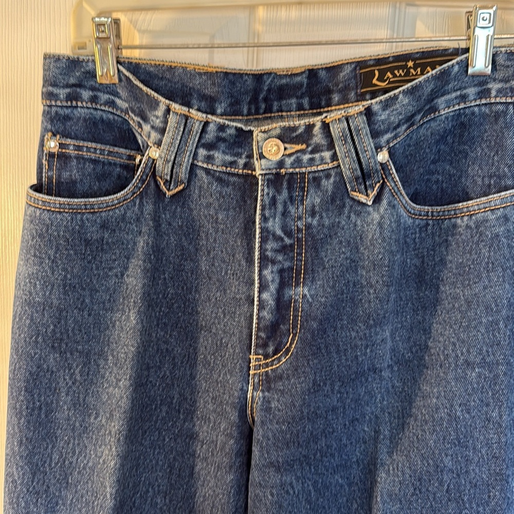 Lawless Western Embroidered Floral Blue Jeans - Picture 8 of 9